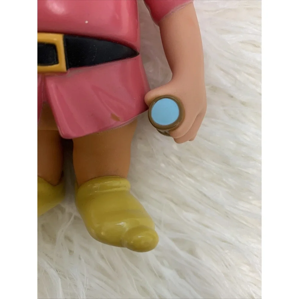 Doc Disney Snow White Seven Dwarfs Figurine Vinyl Rubber Plastic Collectible 6